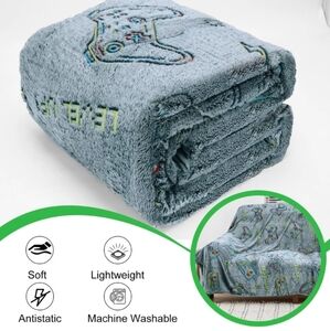 Glow in the dark gamer throw blanket